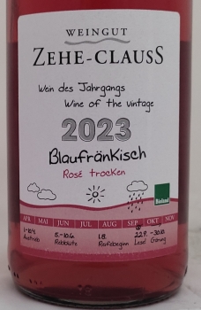 Zehe-Clauß 2023 Blaufränkisch Rosé, QbA , Roséwein, trocken, 0,75l